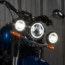 7" LED Chrome HALOMAKER® Headlight for Harley® Softail from HOGWORKZ on bike