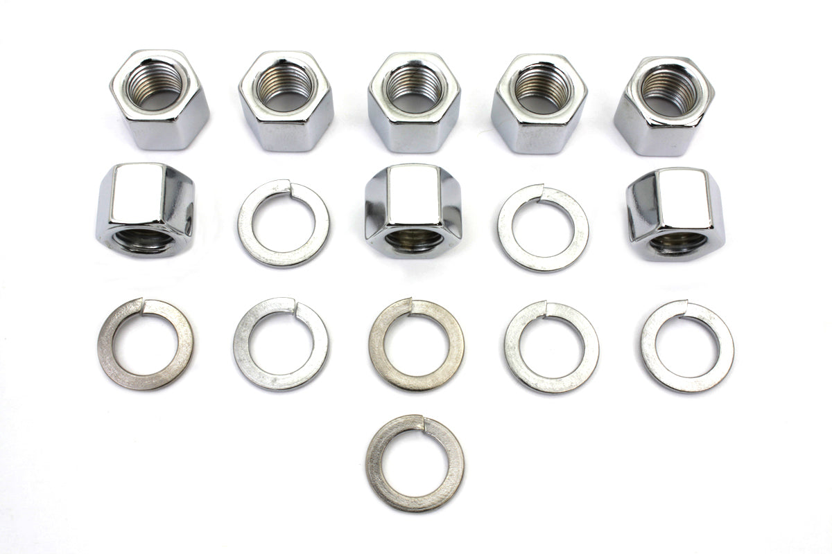 Chrome Cylinder Base Nuts and Washers