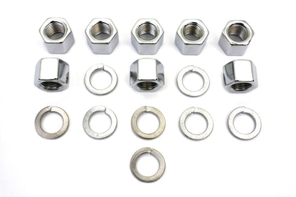 Chrome Cylinder Base Nuts and Washers
