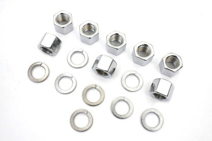 Chrome Cylinder Base Nuts and Washers