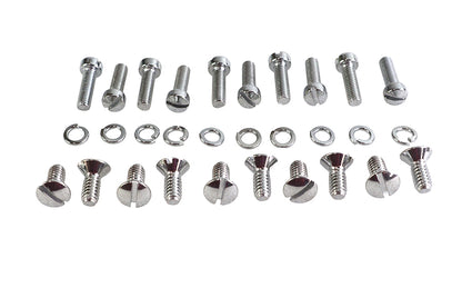Chrome Outer Primary Cover Screw Set Stock