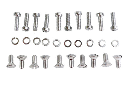 Chrome Outer Primary Cover Screw Set Stock