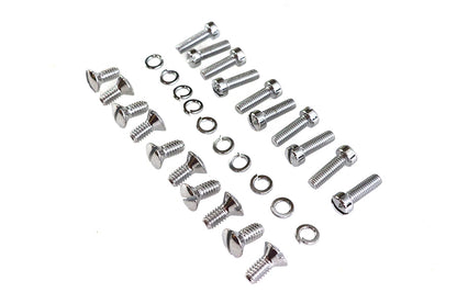 Chrome Outer Primary Cover Screw Set Stock