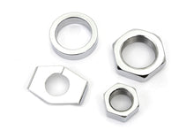 Chrome Rear Axle Nut and Lock Kit