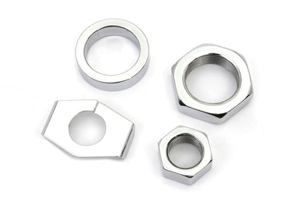 Chrome Rear Axle Nut and Lock Kit