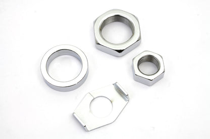Chrome Rear Axle Nut and Lock Kit
