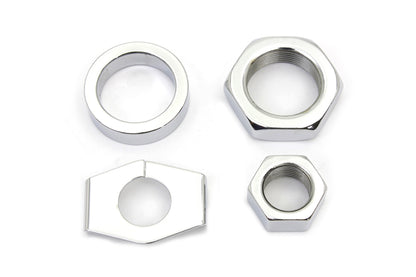 Chrome Rear Axle Nut and Lock Kit