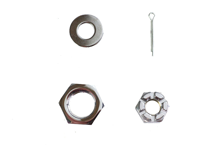 Chrome Front Axle Nut Kit