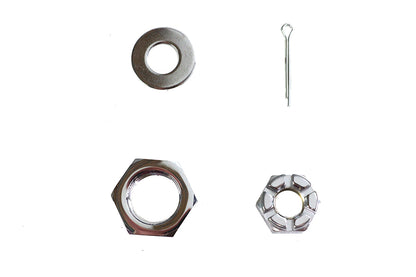Chrome Front Axle Nut Kit