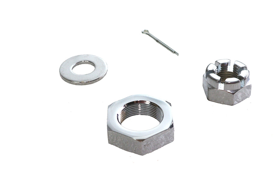 Chrome Front Axle Nut Kit