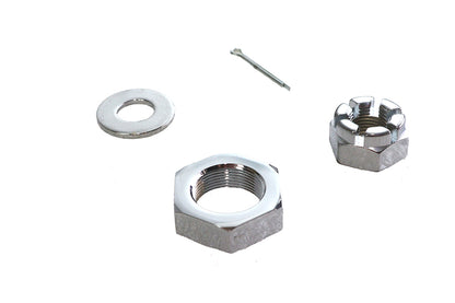 Chrome Front Axle Nut Kit
