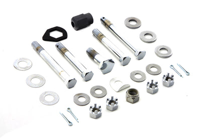 Chrome Upper and Lower Motor Mount Bolt Kit