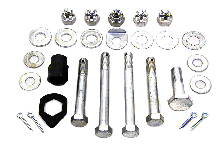 Cadmium Upper and Lower Motor Mount Bolt Kit