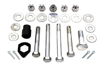 Cadmium Upper and Lower Motor Mount Bolt Kit