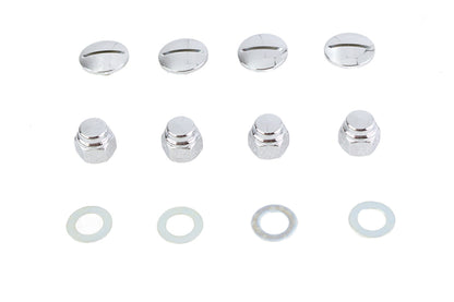 Chrome Rocker Shaft End Cap Nut Slot Type