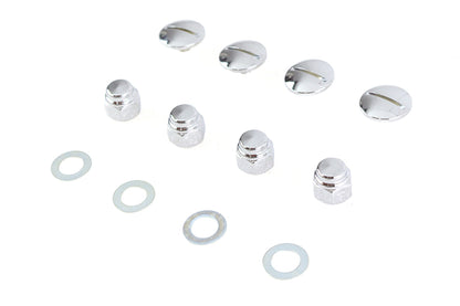 Chrome Rocker Shaft End Cap Nut Slot Type