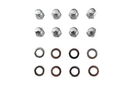 Cylinder Base Nut Kit Cap Chrome