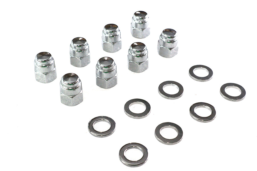 Cylinder Base Nut Kit Cap Chrome