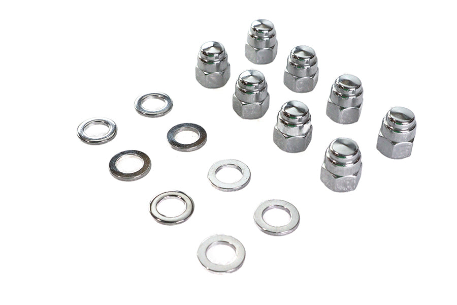 Cylinder Base Nut Kit Cap Chrome