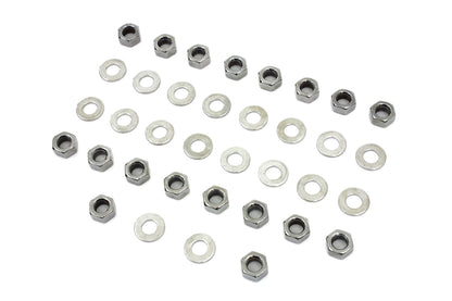 Chrome Rocker Box Hex Nuts