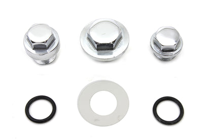Oil Pump Screen Relief Plug Set Chrome