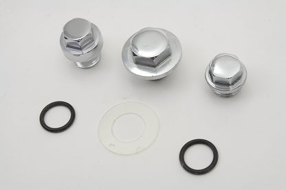 Oil Pump Screen Relief Plug Set Chrome