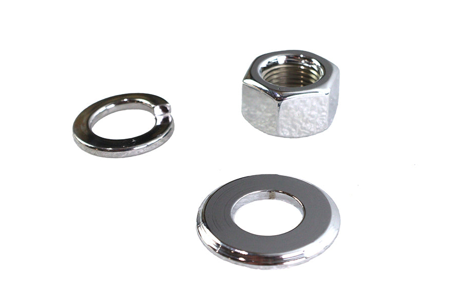 Chrome Front Axle Nut and Washer Kit
