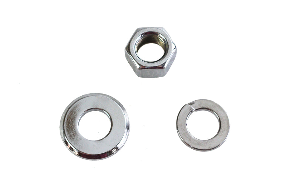 Chrome Front Axle Nut and Washer Kit
