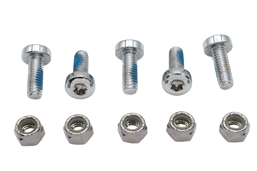 Chrome Front Brake Disc Bolt Set