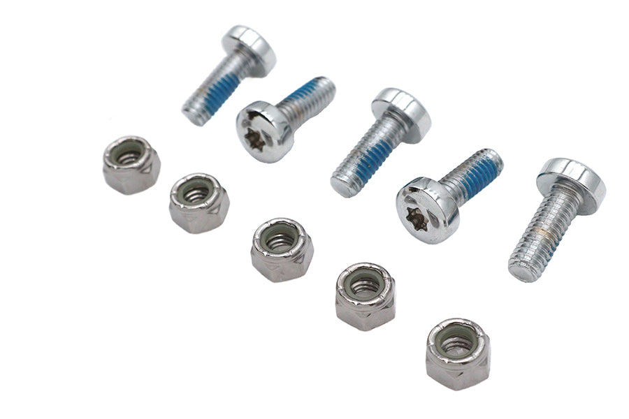 Chrome Front Brake Disc Bolt Set