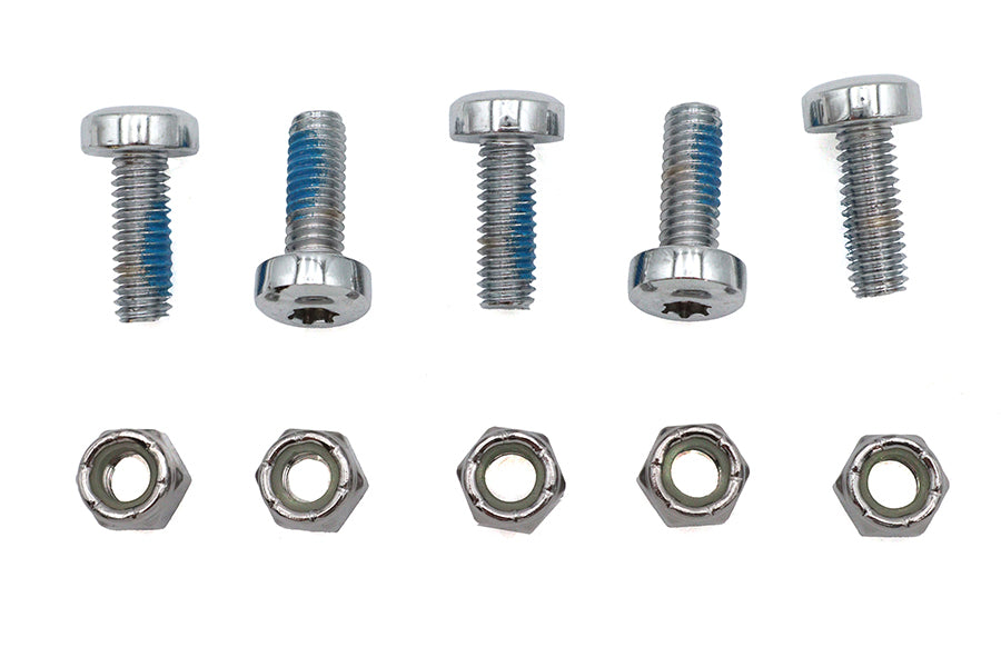 Chrome Front Brake Disc Bolt Set