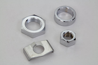 Chrome Rear Axle Nut and Lock Kit