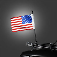 Black USA Flag / Pole with Luggage Rack Mount for Harley-Davidson® from HOGWORKZ on bike