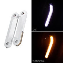 harley street glide drl fork turn signals from hogworkz white and amber light