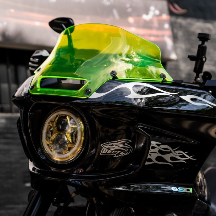HOGWORKZ® Flowz™ 6" Windshield for Harley® Low Rider ST '22+ in Green on Low Rider St