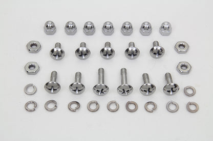 Windshield Mounting Screw Set Chrome