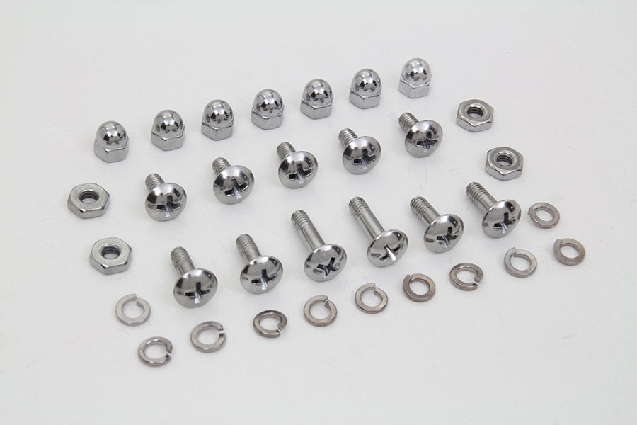 Windshield Mounting Screw Set Chrome