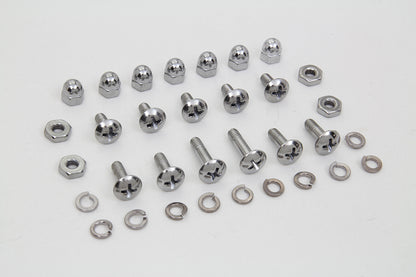 Windshield Mounting Screw Set Chrome