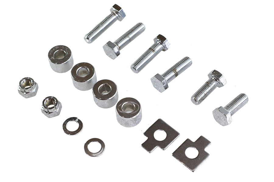 Chrome Oil Tank Bracket Mount Kit