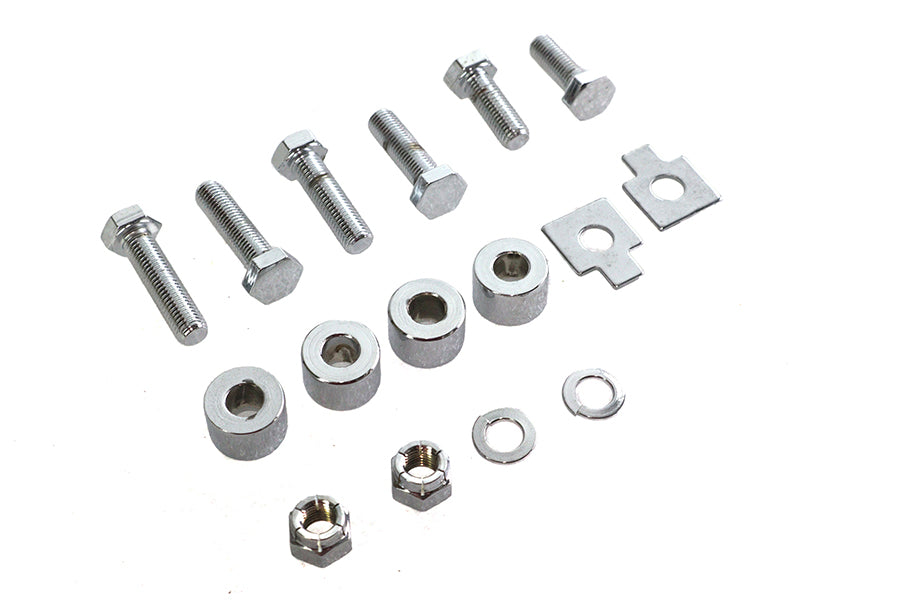 Chrome Oil Tank Bracket Mount Kit