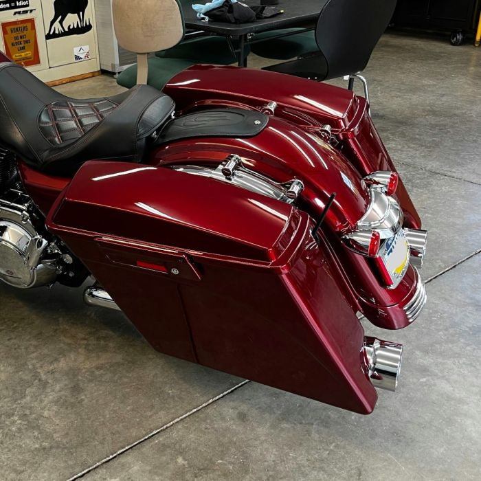 Color Matched Stretched Saddlebags 4" Extended for Harley® Touring '94-'13