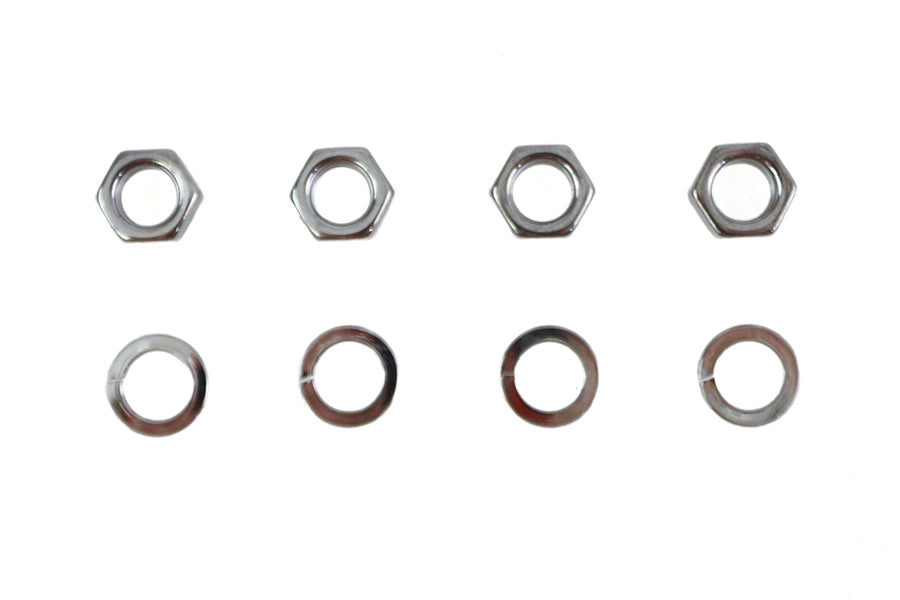 Rocker Arm Shaft Chrome End Nut Kit