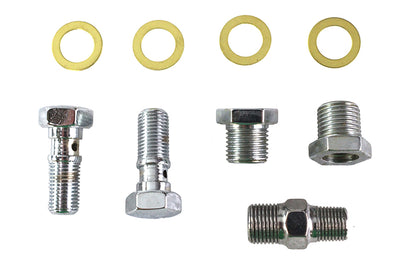 Oil Line Fitting Kit Chrome