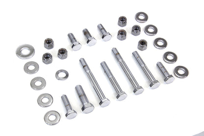 Upper and Lower Chrome Engine Bolts