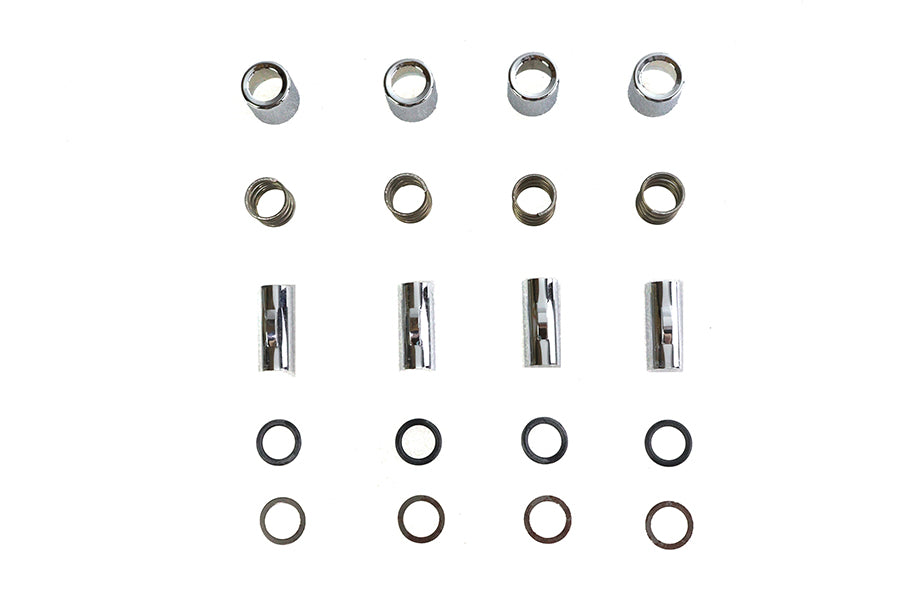 M8 Upper Pushrod Cover Kit Chrome