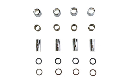 M8 Upper Pushrod Cover Kit Chrome