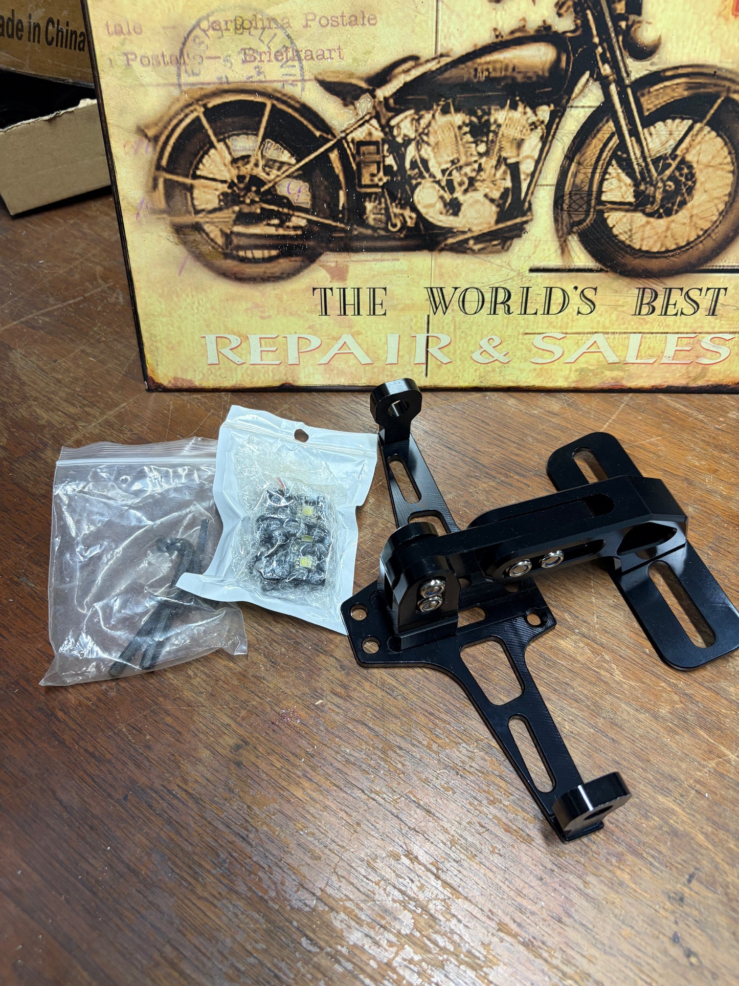 Motorcycle License Plate Holder Bracket NEW Manufacturer Unknown