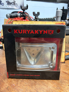 Kuryakyn 9171 Curved Laydown License Plate Holder 4in 7in NEW
