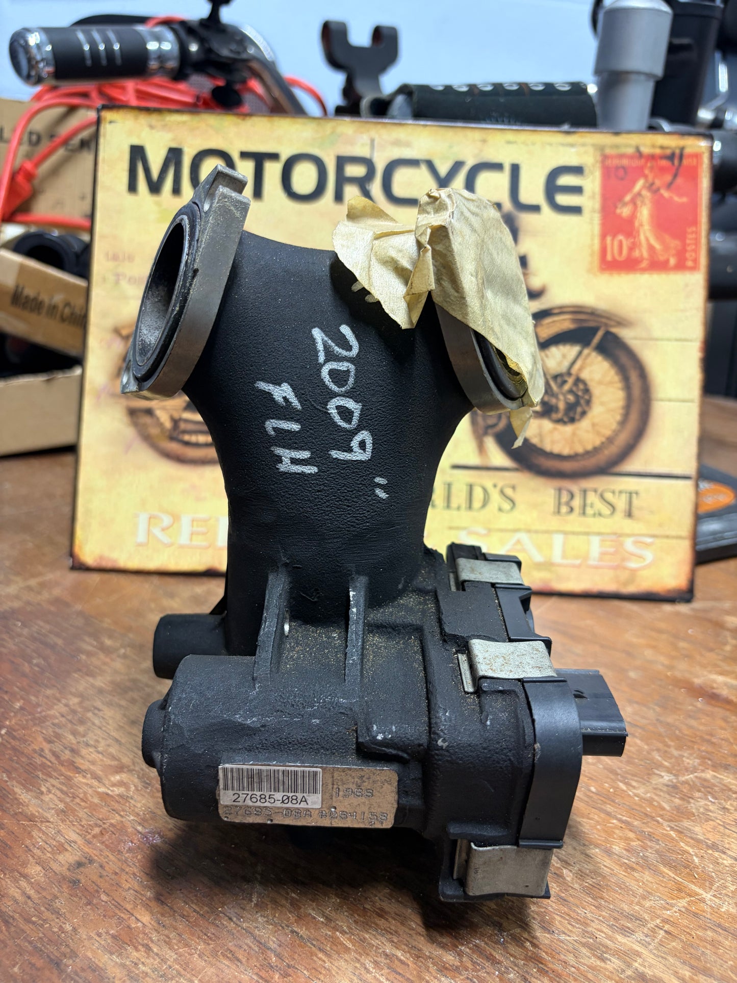 2009 Harley-Davidson Throttle Body 27685-08A w/ Intake Brackets Used
