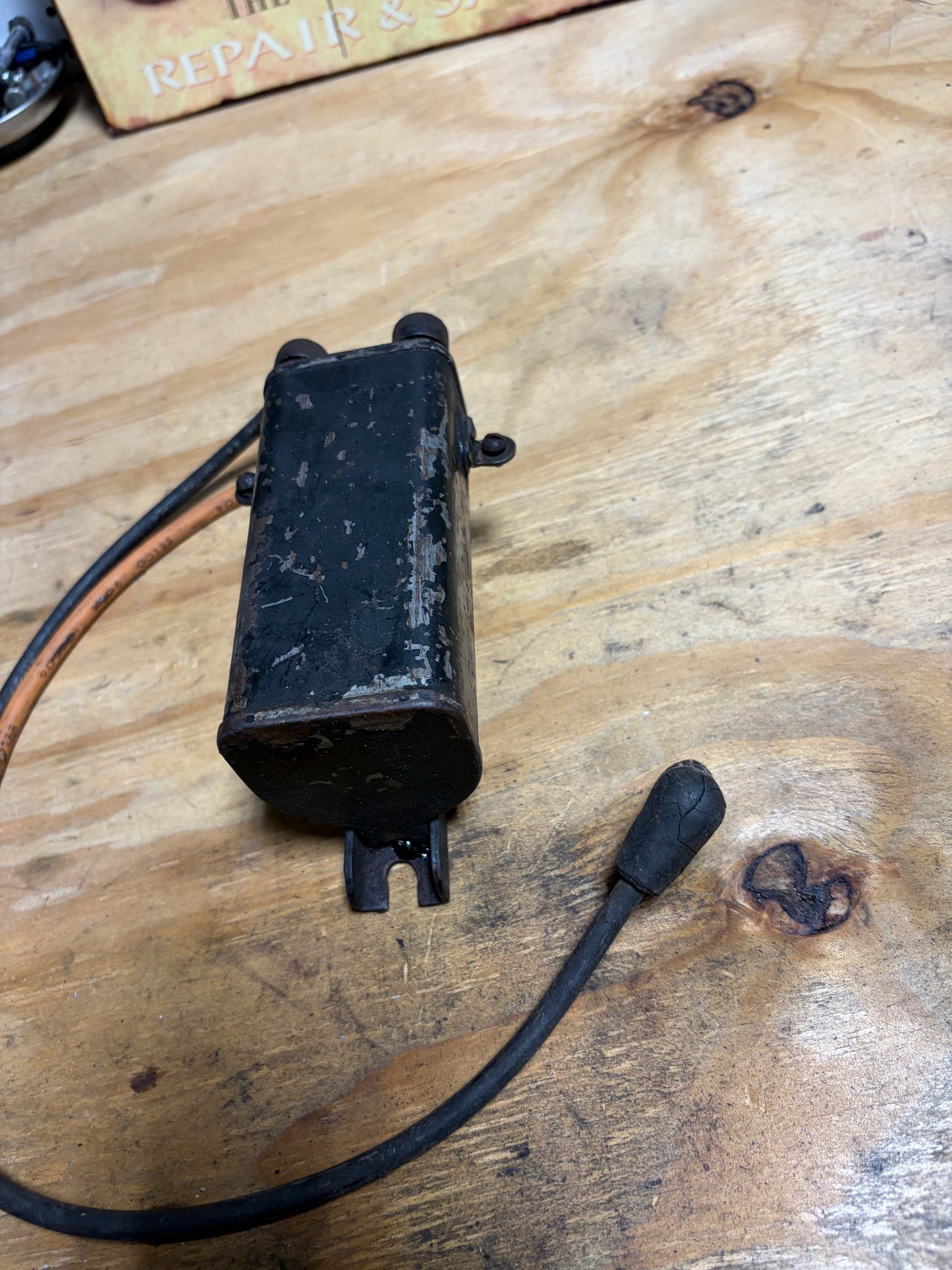 Vintage Harley 6V Ignition Coil Panhead FL EL Used Verify Fitment